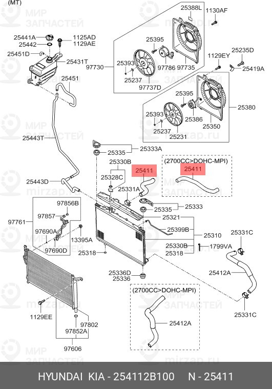 Запчасть HYUNDAI 254112B100