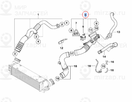 Воздуховод наддувочного воздуха
 BMW 13717590306