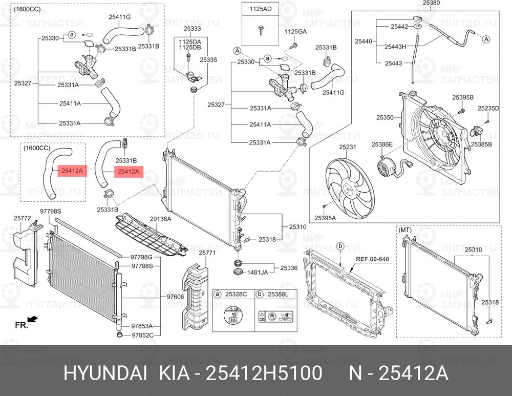 Запчасть HYUNDAI 25412H5100