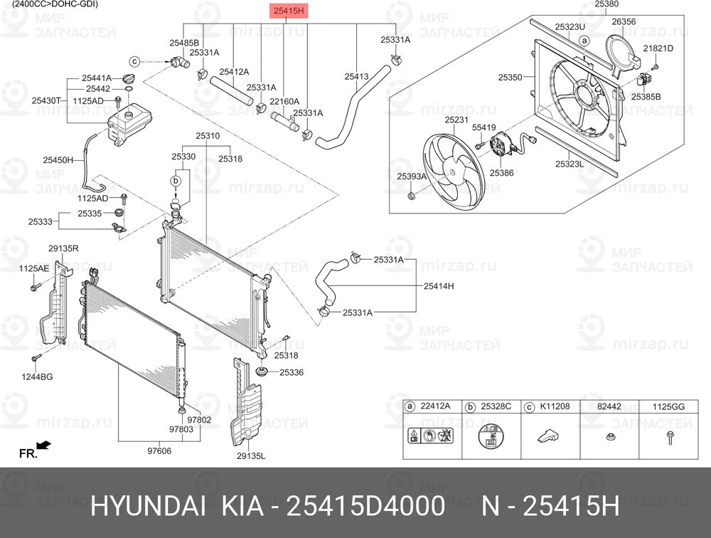 Запчасть HYUNDAI 25415D4000