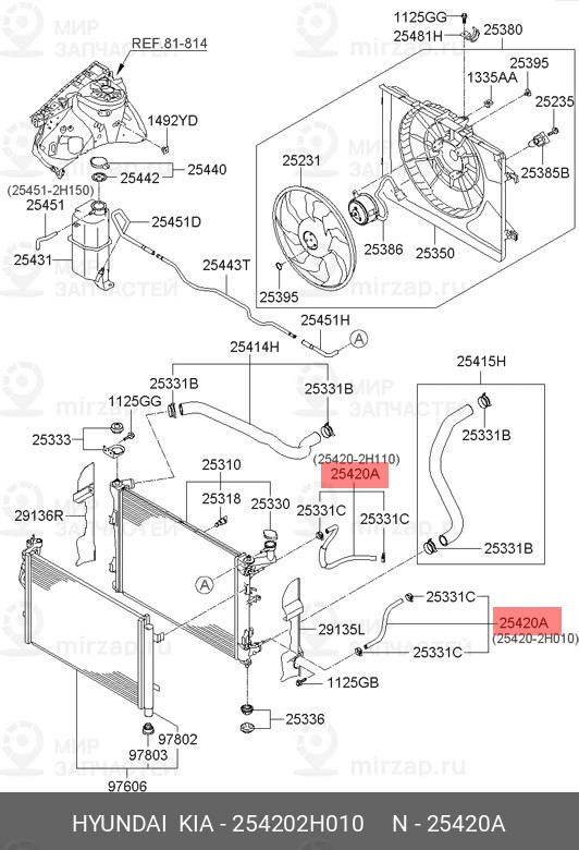 Запчасть HYUNDAI 254202H010