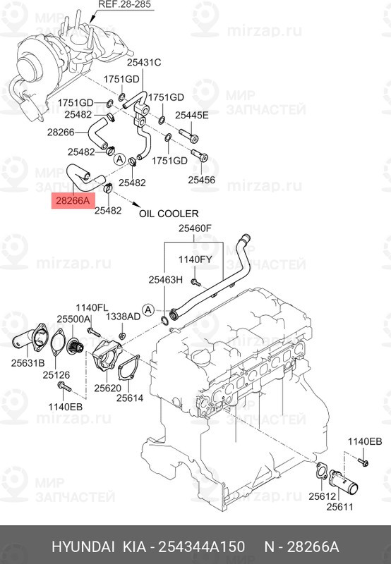 Запчасть HYUNDAI 254344A150