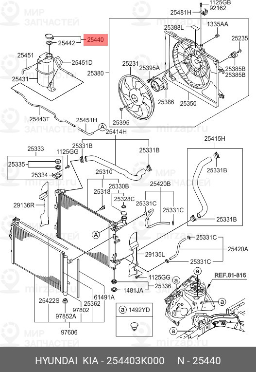 Запчасть HYUNDAI 254403K000