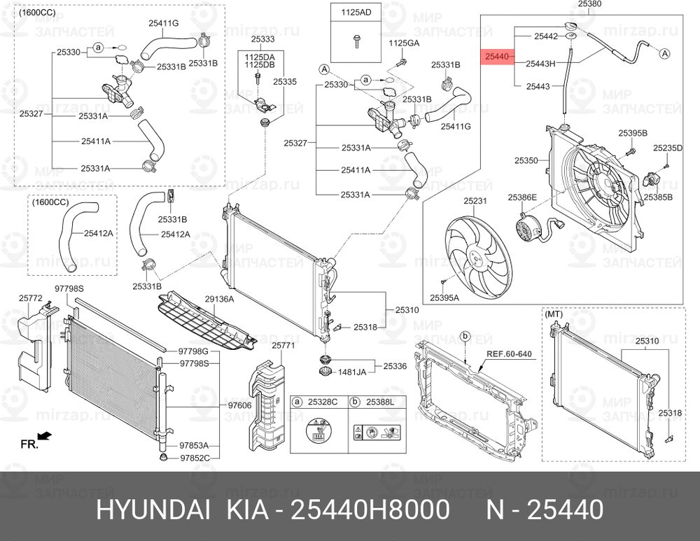 Запчасть HYUNDAI 25440H8000