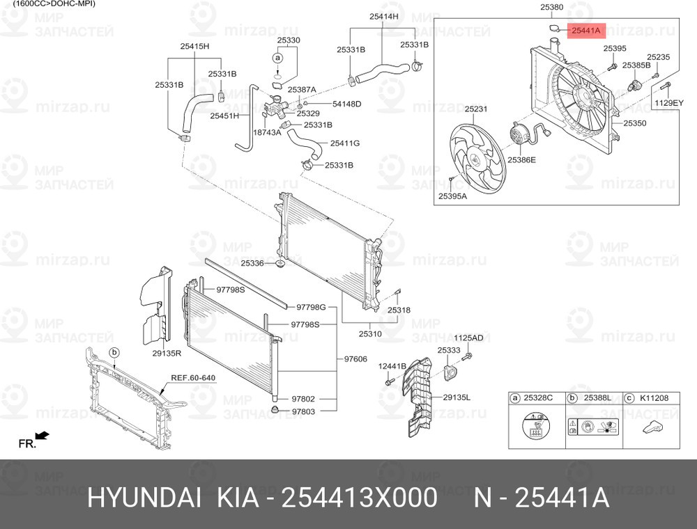 Запчасть HYUNDAI 254413X000