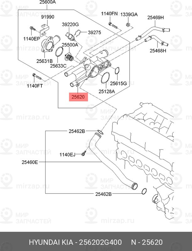 Запчасть HYUNDAI 256202G400