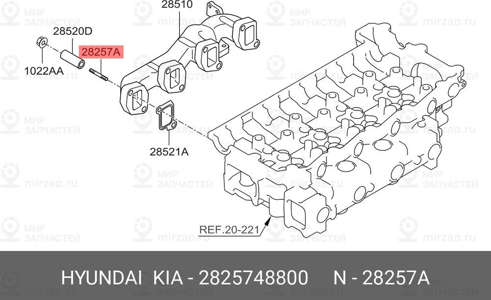 Запчасть HYUNDAI 2825748800