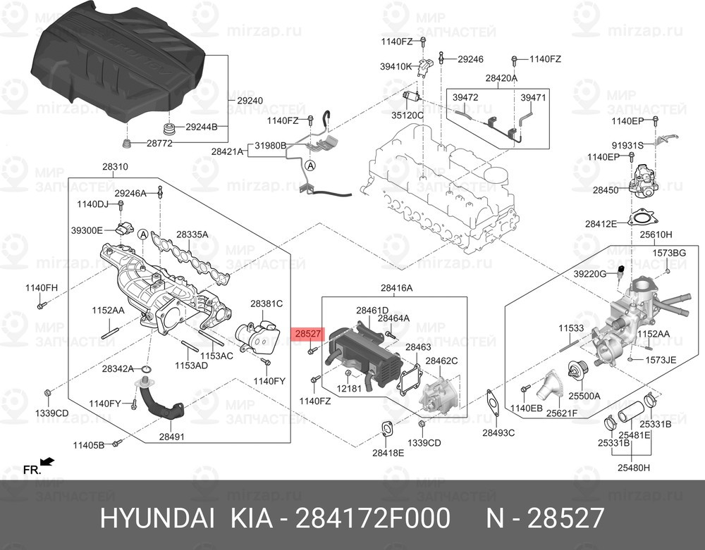 Запчасть HYUNDAI 284172F000