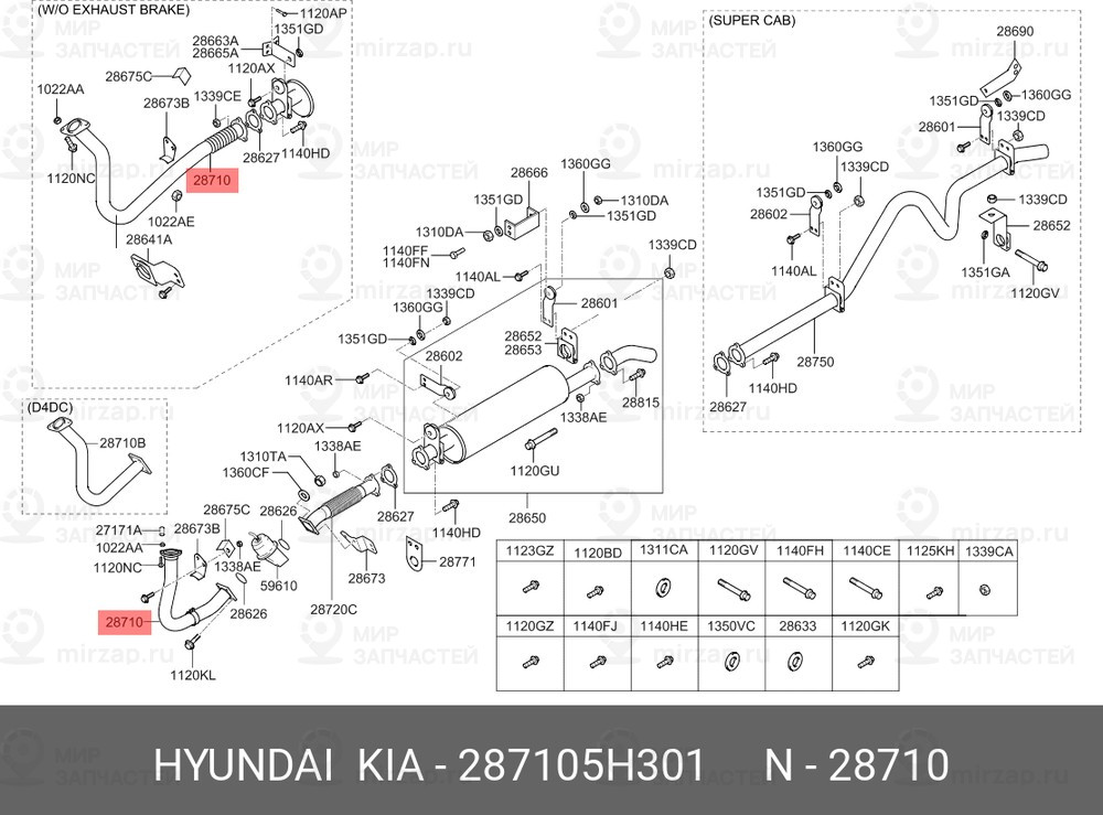 Запчасть HYUNDAI 287105H301