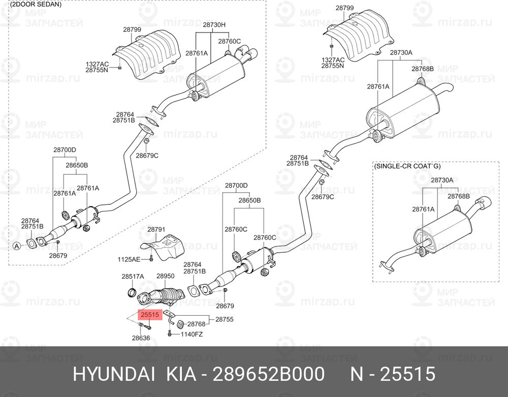 Запчасть HYUNDAI 289652B000