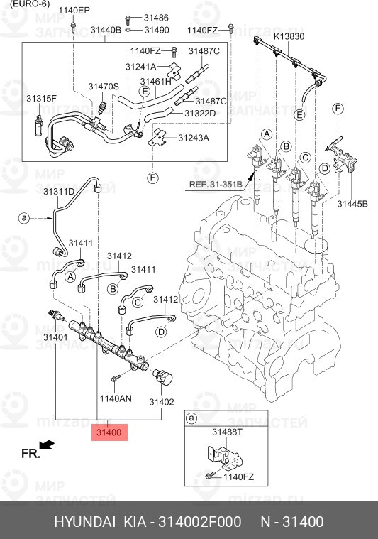 Запчасть HYUNDAI 314002F000