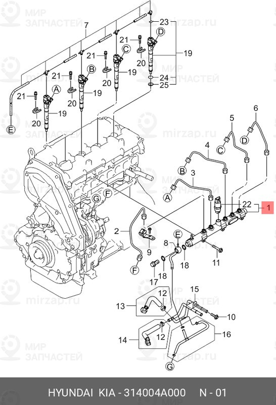 Запчасть HYUNDAI 314004A000
