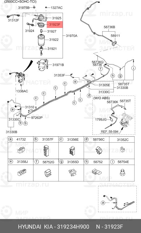 Запчасть HYUNDAI 319234H900