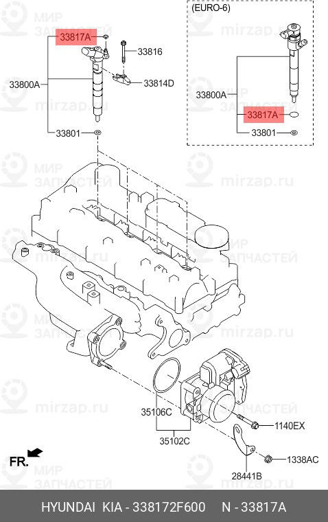 Запчасть HYUNDAI 338172F600