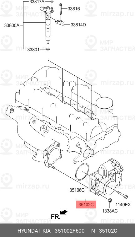 Запчасть HYUNDAI 351002F600