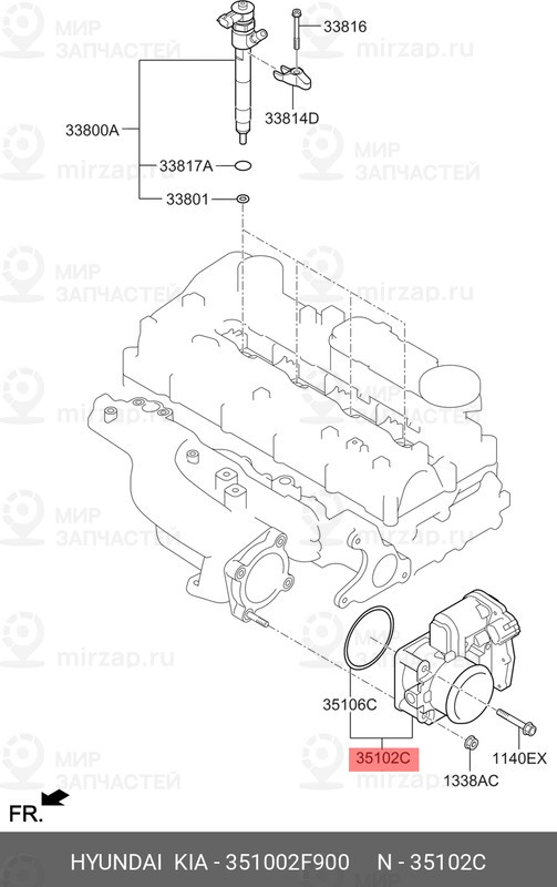 Запчасть HYUNDAI 351002F900