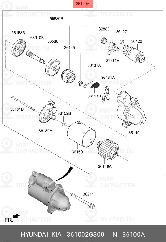 Запчасть HYUNDAI 361002G300