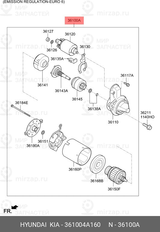 Запчасть HYUNDAI 361004A160