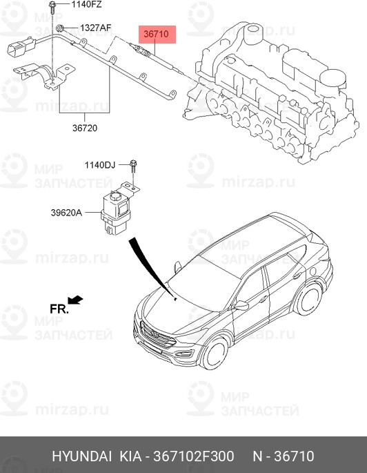Запчасть HYUNDAI 367102F300