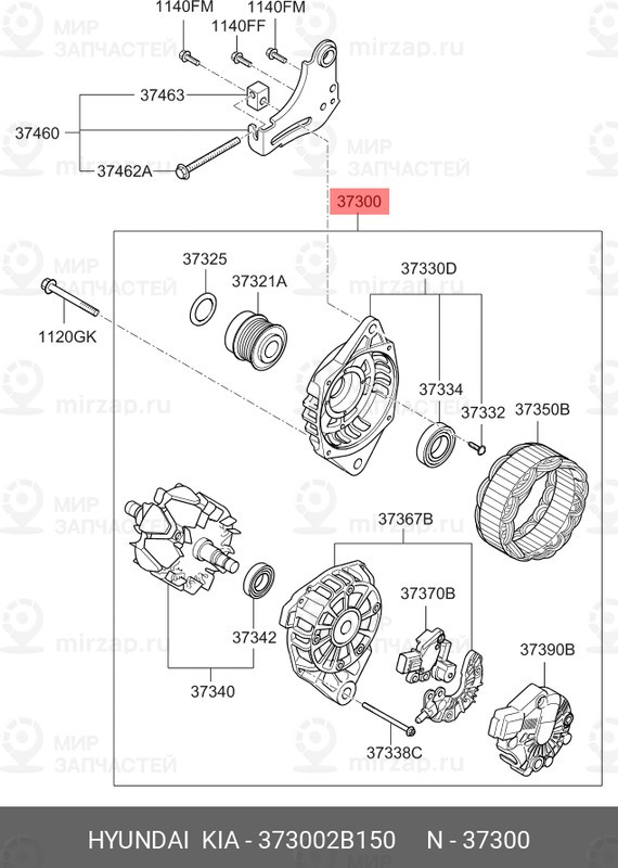 Запчасть HYUNDAI 373002B150