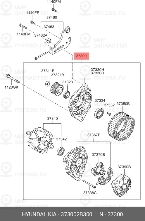 Запчасть HYUNDAI 373002B300