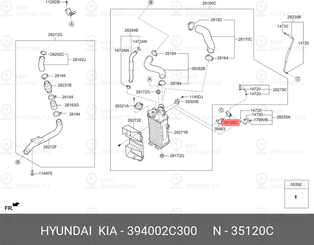 Запчасть HYUNDAI 394002C300