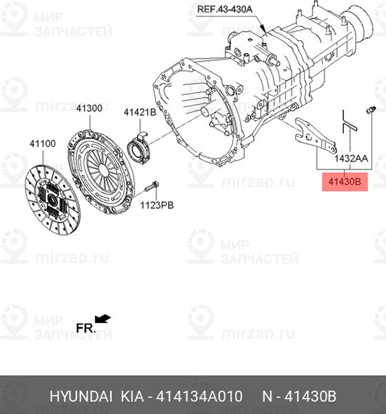 Запчасть HYUNDAI 414134A010