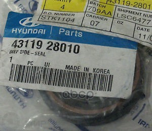 уплотнительное кольцо акпп
 HYUNDAI 4311928010