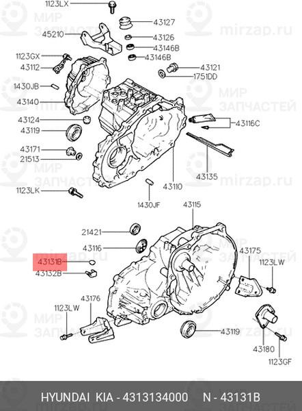Запчасть HYUNDAI 4313134000