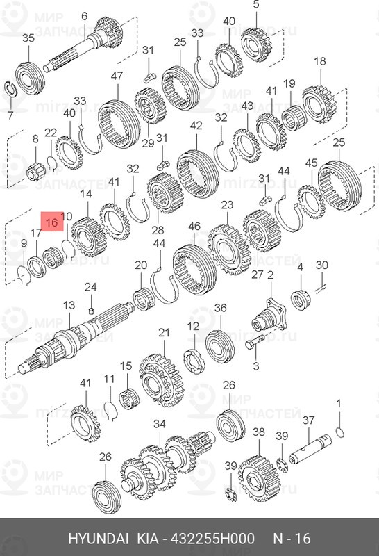 Запчасть HYUNDAI 432255H000