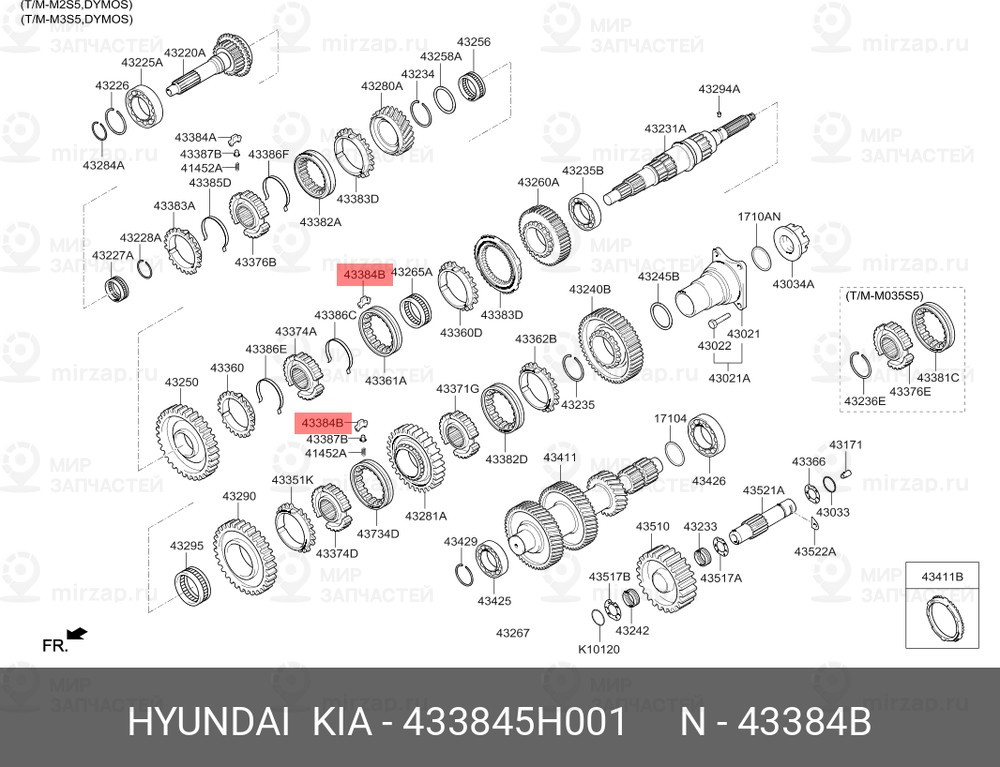 Запчасть HYUNDAI 433845H001