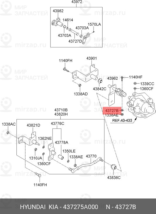 Запчасть HYUNDAI 437275A000