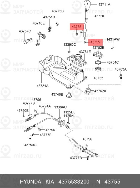 Запчасть HYUNDAI 4375538200