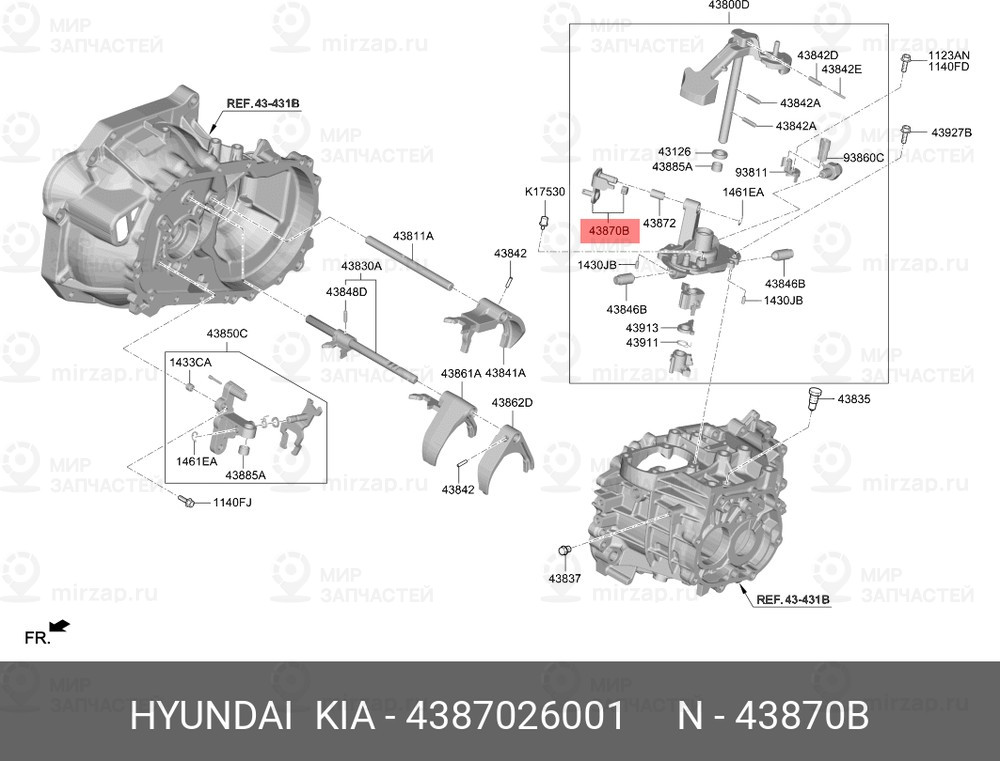 Запчасть HYUNDAI 4387026001