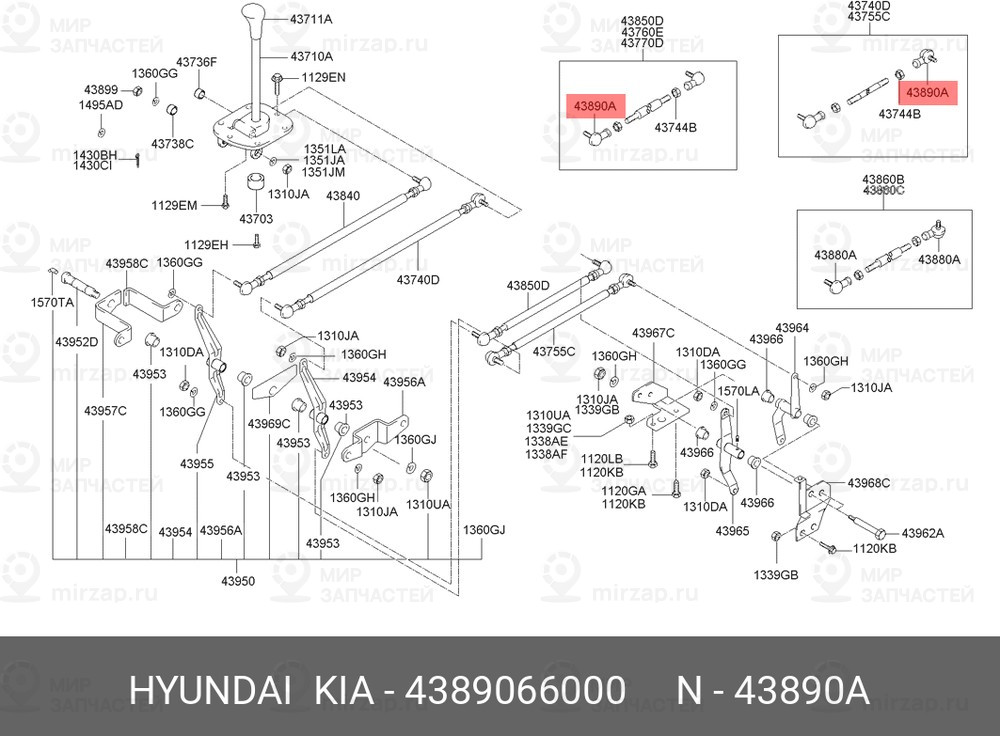 Запчасть HYUNDAI 4389066000