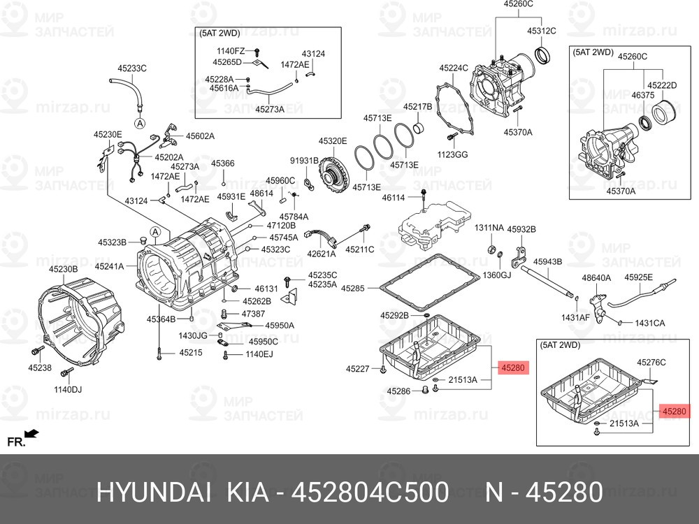 Запчасть HYUNDAI 452804C500