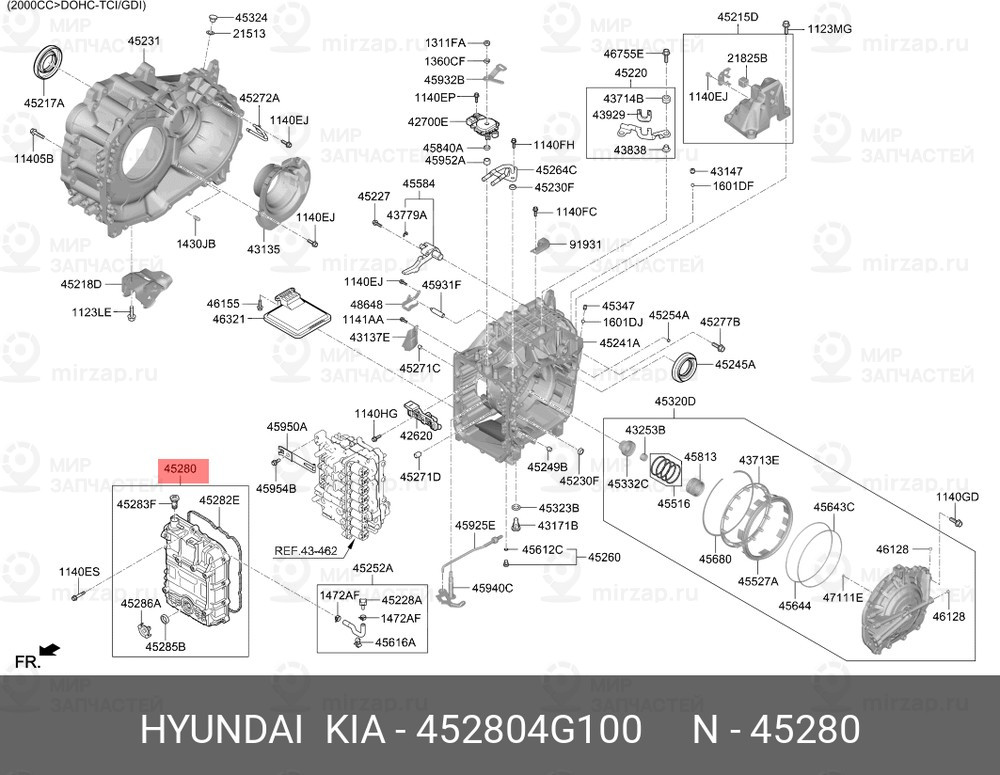 Запчасть HYUNDAI 452804G100