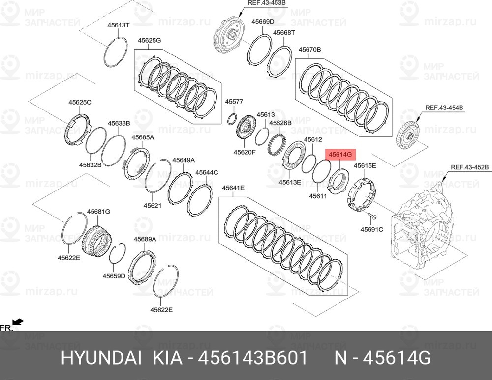 Запчасть HYUNDAI 456143B601