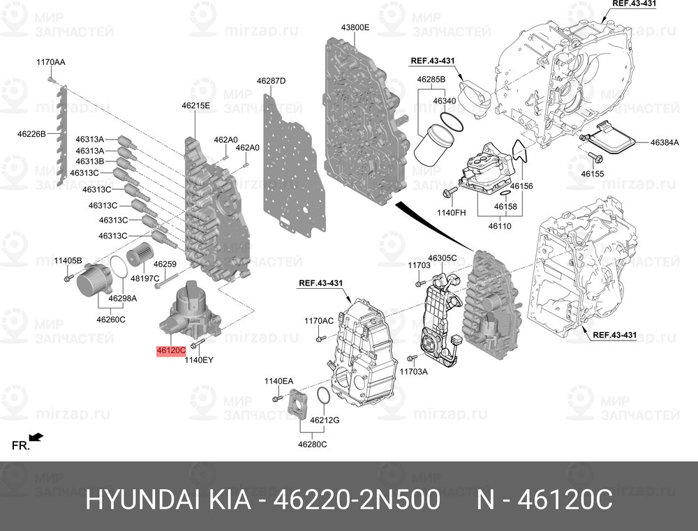 Запчасть HYUNDAI 462202N500