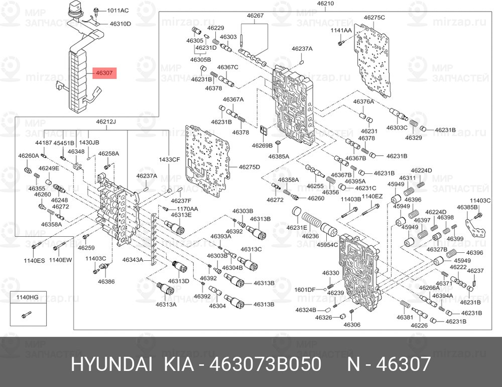 Запчасть HYUNDAI 463073B050