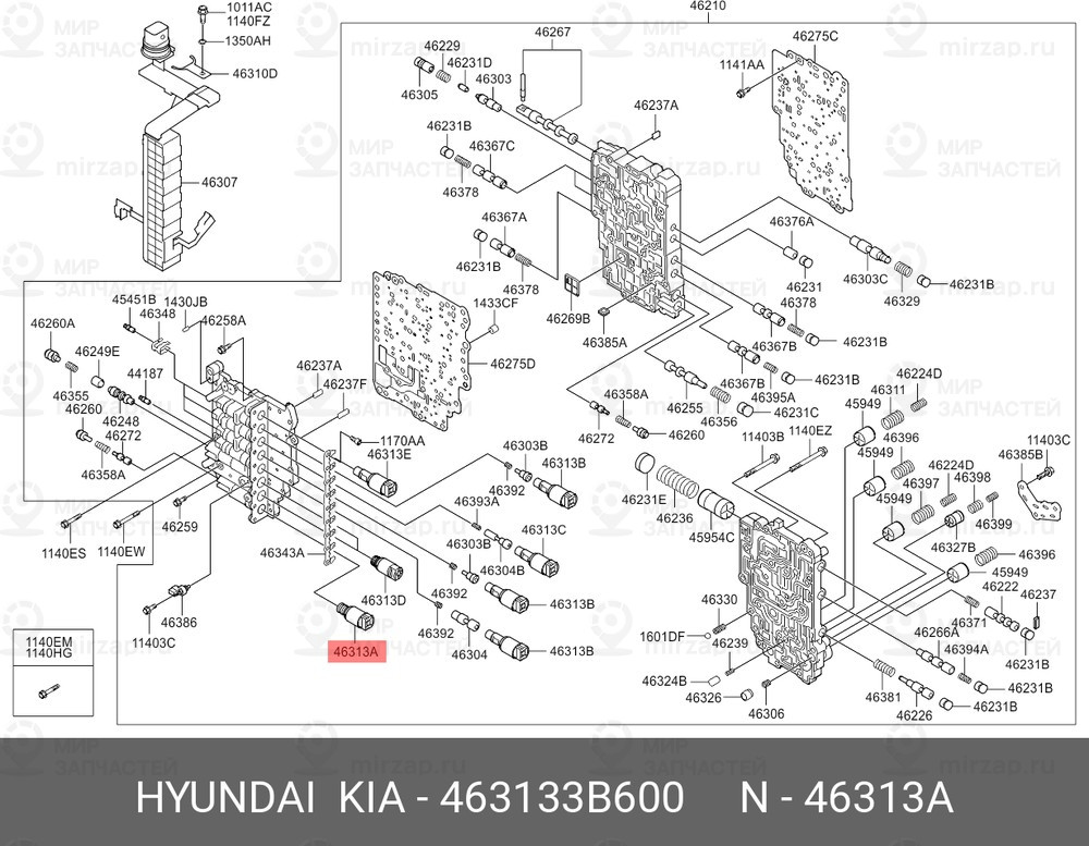 Запчасть HYUNDAI 463133B600