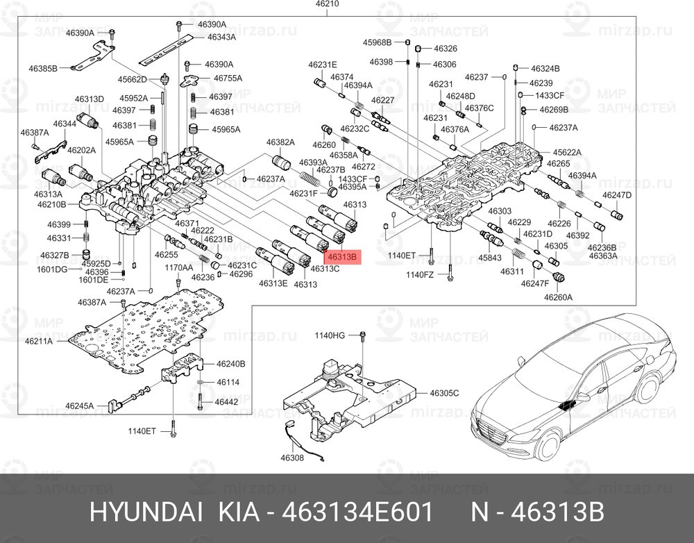 Запчасть HYUNDAI 463134E601