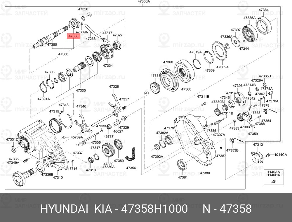 Запчасть HYUNDAI 47358H1000