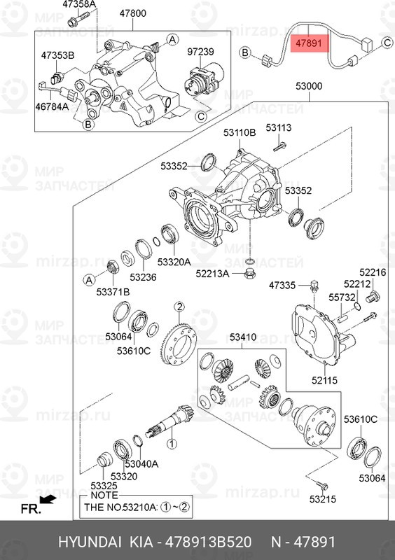 Запчасть HYUNDAI 478913B520