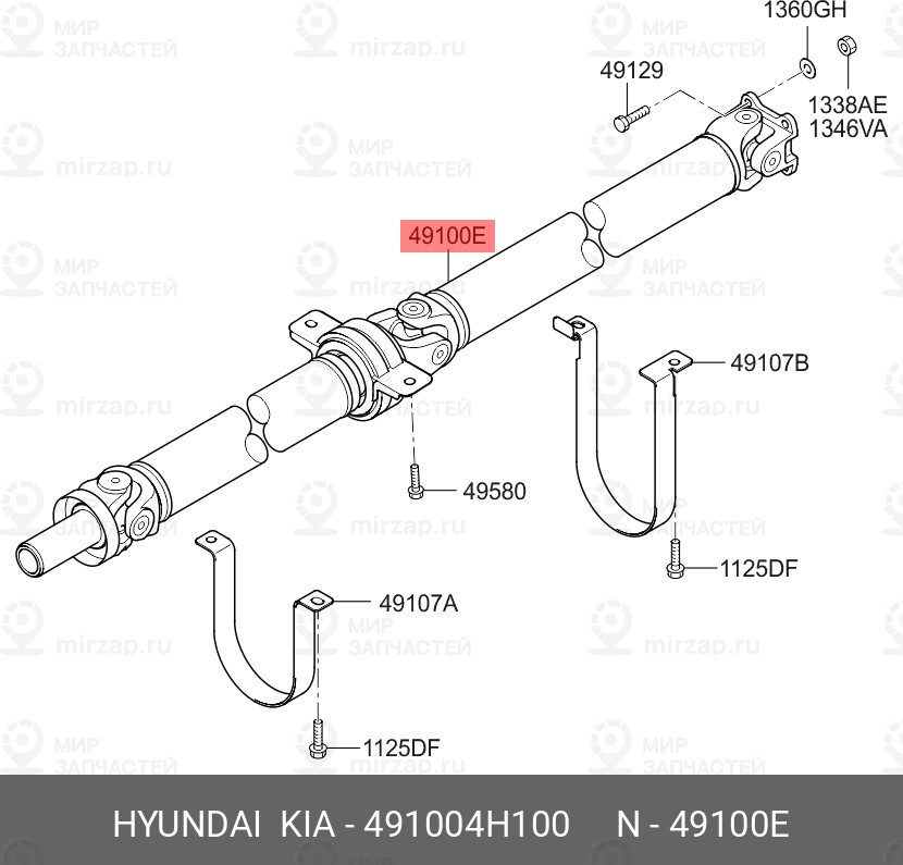 Запчасть HYUNDAI 491004H100
