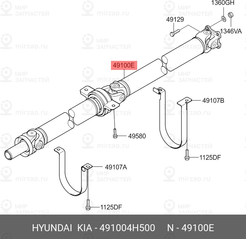 Запчасть HYUNDAI 491004H500