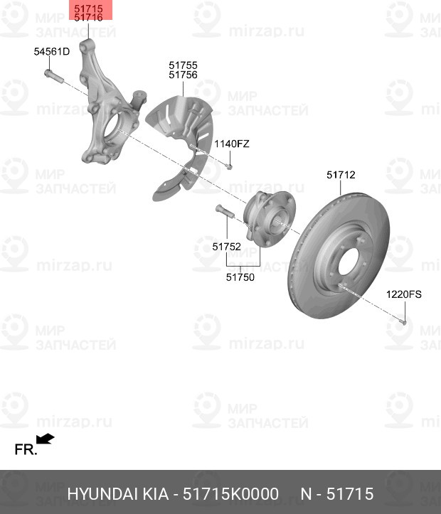 Запчасть HYUNDAI 51715K0000