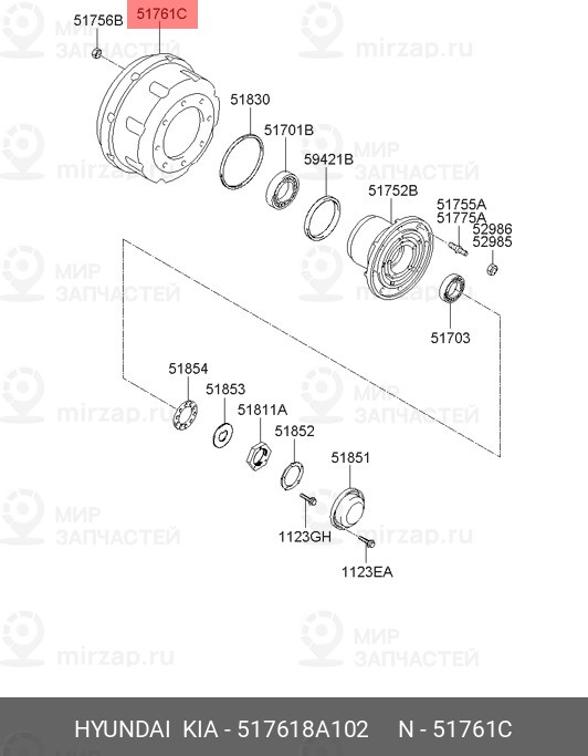 Запчасть HYUNDAI 517618A102
