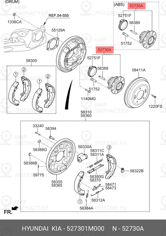 Запчасть HYUNDAI 527301M000