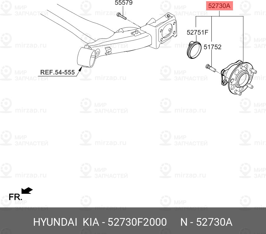 Запчасть HYUNDAI 52730F2000